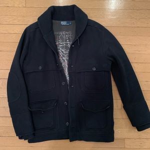 Polo Ralph Lauren Navy Cardigan Shawl Jacket Coat